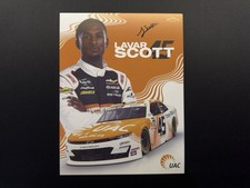 Foto carta eroe firmata Lavar Scott NASCAR 2026 Daytona 8,5x11 UAC Alpha Prime
