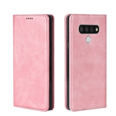Stylo 6 Flip Leather Case with Kickstand, ID Slot, Magnetic Closure - Rose Gold