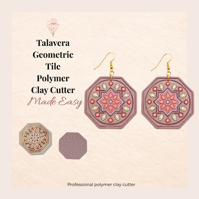 Talavera geometrische Fliesen Polymer Ton Schneider 3D gedruckt PLA 25-45mm UK