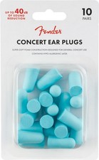 Fender Concert Ear Plugs/Hearing Protection 10 Pairs Daphne Blue 099-0541-004