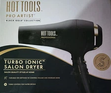 HOT TOOLS Pro Artist Black Gold 2000 Watts  Ionic  Hair Dryer.