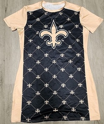 New Orleans Saints Fluer de lis Graphics Extra Long T-shirt Womens Large