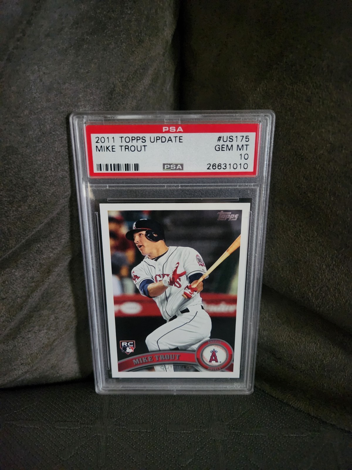 2011 TOPPS UPDATE MIKE TROUT PSA 10 GEM MINT ROOKIE CARD L.A.ANGELS RC #US175 
