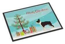 Caroline's Treasures CK3525JMAT Boston Terrier Christmas Tree Doormat 24x36