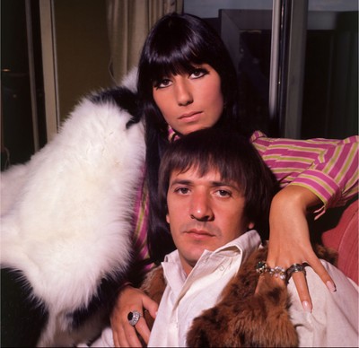 Cher and Sonny Bono Show Sexy In Fur 10x10 60s 70s Mod Fashion giclee photo 