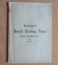 1874 Indian Wars Original Remington Arms Catalog Booklet Book George Custer Rare