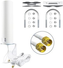 10-12Dbi 4G Antenna Outdoor Dual SMA Male with 16.4Ft RG174 Cable High Gain 698-