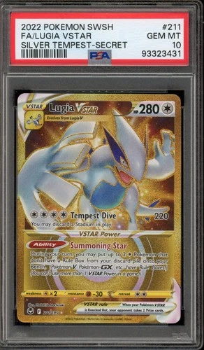 Pokemon Lugia VSTAR Silver Tempest Secret Rare #211 PSA 10 Gem Mint