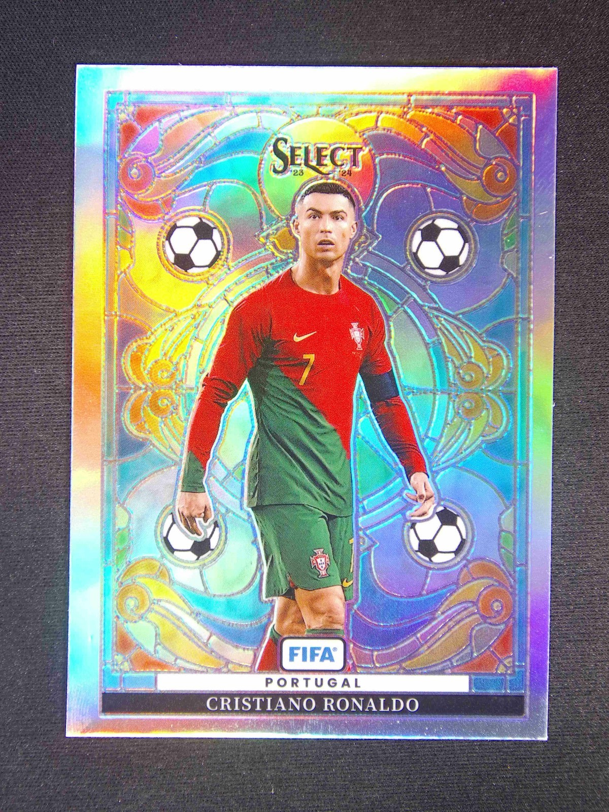 2023-24 Panini Select FIFA Cristiano Ronaldo #2 Stained Glass Case Hit SSP
