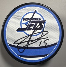 Jonathan Toews Signed Winnipeg Jets Logo Hockey Puck Autograph Signature