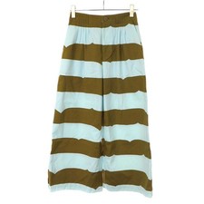 mina perhonen 24SS Little Wave Cotton Border Wide Pants ACS4577 Used