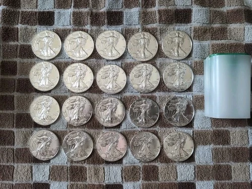 Roll of 20 - 2016 - $1 American Silver Eagle Dollar Coins full Tube 1 oz BU .999