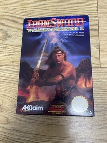 NINTENDO NES IRON SWORD WIZARDS & WARRIORS II  BOXED PAL MINT & PROTECTOR CASE