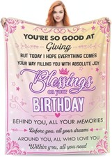 Birthday Gifts for Women/Her Friendship Throw Blanket 60" x 50" Soft Microfiber