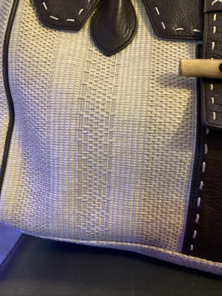 Bolso de Mano Kate Landry de Mimbre Cartera Boho Paja Chic Tejido Grande  Foto 4 de 4