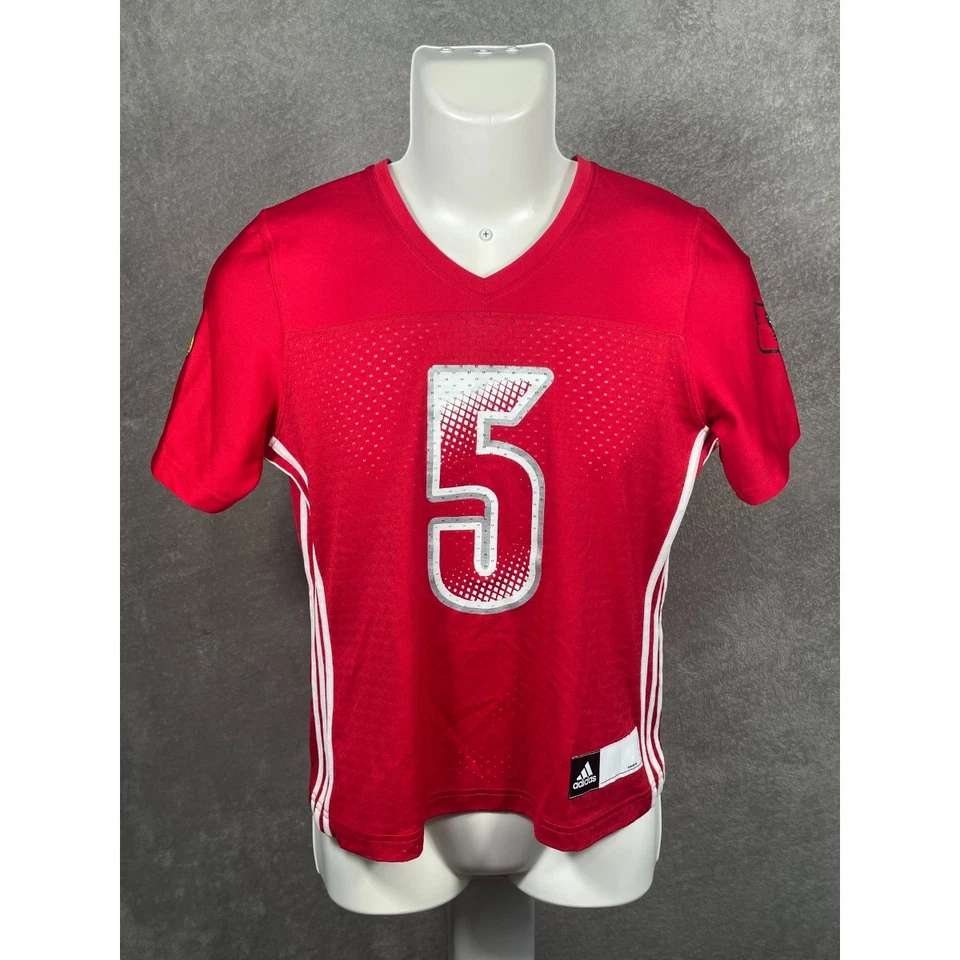 Louisville Cardinals Jersey Women S Red Pullover M Gray 1/4 Zip Lot  2 Football  - Image 2 of 4