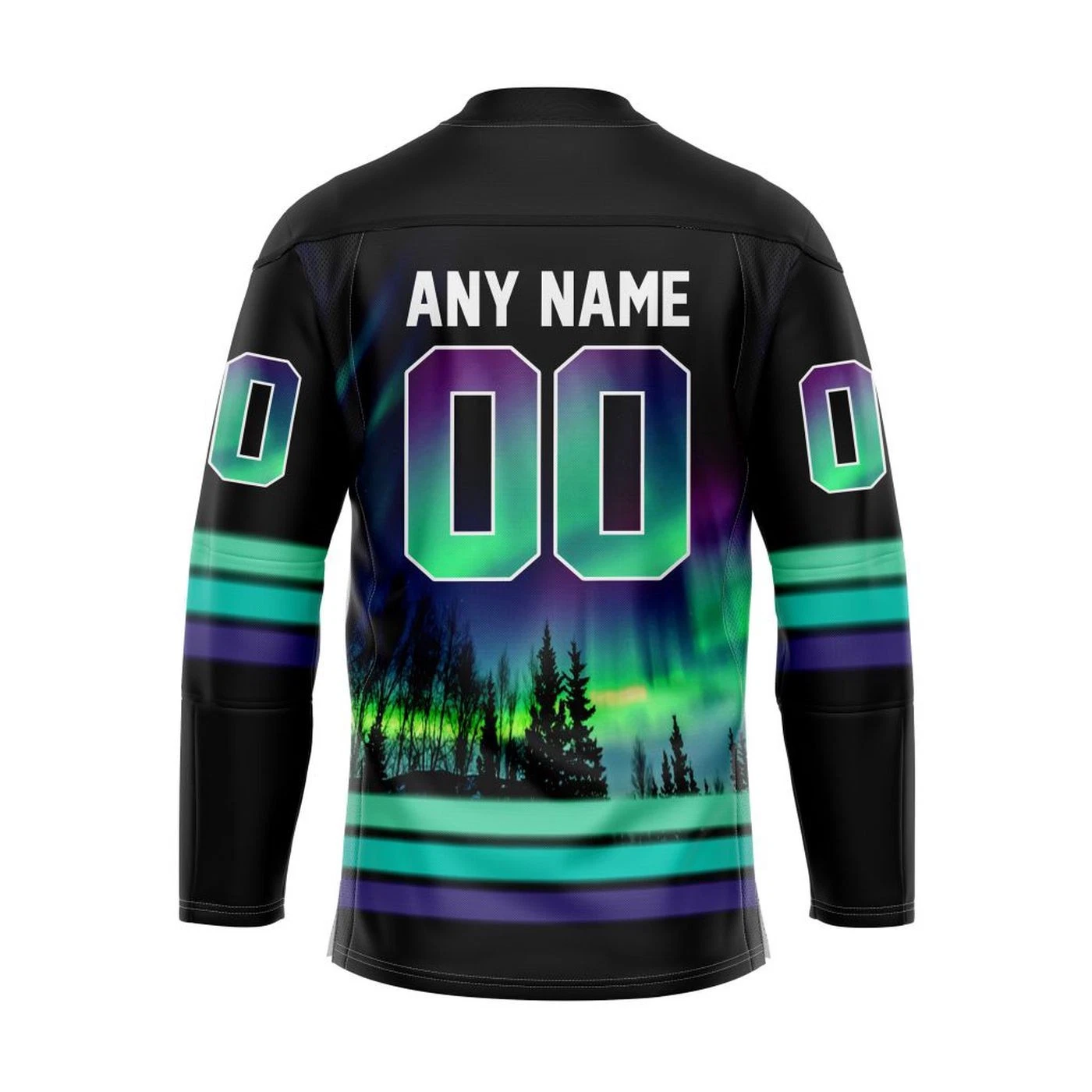 Atlanta Gladiators Special With Northern Lights Lace Hockey Shirt