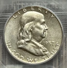1957 Franklin half dollar, ICG graded MS-62