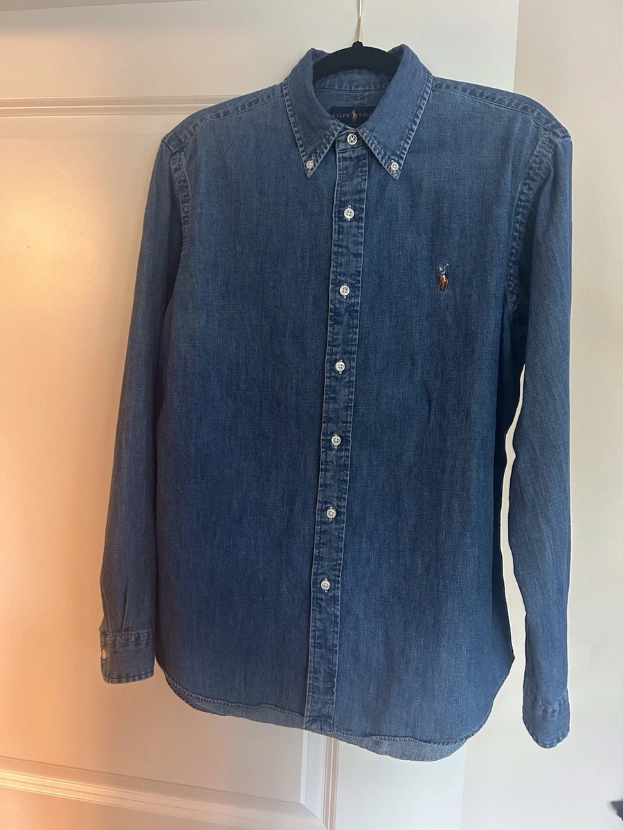 POLO by RALPH LAUREN【XL】デニムシャツ U.S.A. Polo Ralph Lauren Denim Casual Button-Down Shirts for Men for sale