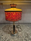 VINTAGE "KODAK CAMERAS AND FILM" LAMP FAUX GLASS RESIN SHADE TIFFANY STYLE 17"