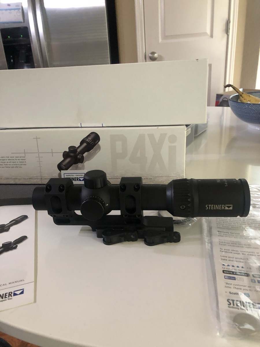 Steiner P4Xi Rifle Scope 1-4x24mm 30mm Tube P3TR LPVO Second Focal