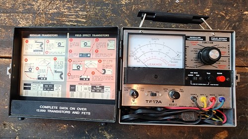 Sencore TF17A Transistor FET Tester w/ Manual & Reference Book Untested Vintage
