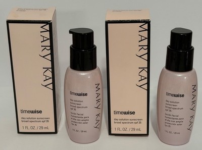 2 Mary Kay Timewise Skin Day Solution Sunscreen SPF 35 TWO New Old Stock 2016