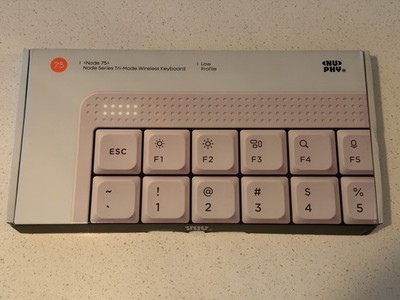 NuPhy Node Mechanical Keyboard -  Lunar White with FREE Wrist Rest!