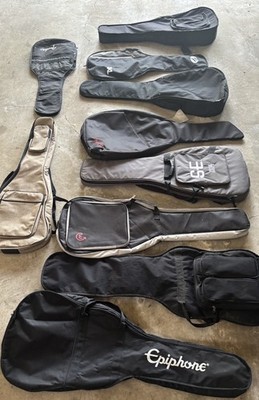 Lot of 10 Electric & Electric Acoustic Guitar Gig Bags PRS Fender Epiphone TKL 