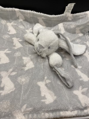 Blankets & Beyond silbergrau Hase Kaninchen Doudou 16 Zoll weiche Plüsch-Bettdecke