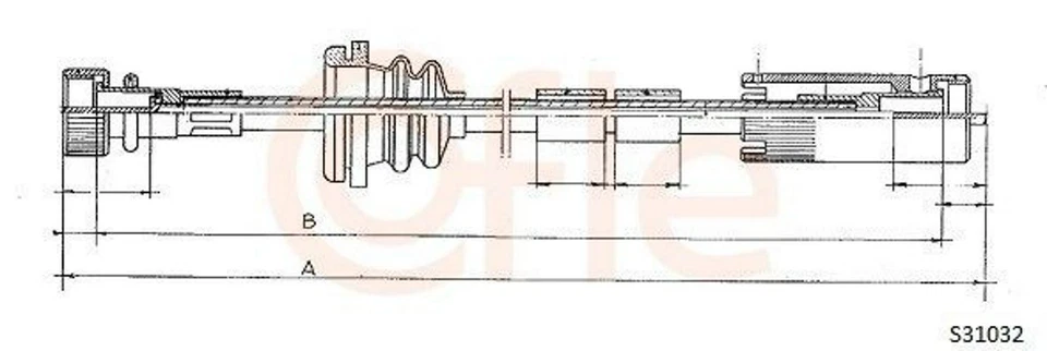 COFLE Tachowelle S31032 für VW Passat Variant (33B) PASSAT (32B) 1630mm - Bild 2 von 4