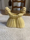 Vintage Planter Two Girls Possibly Shawnee
