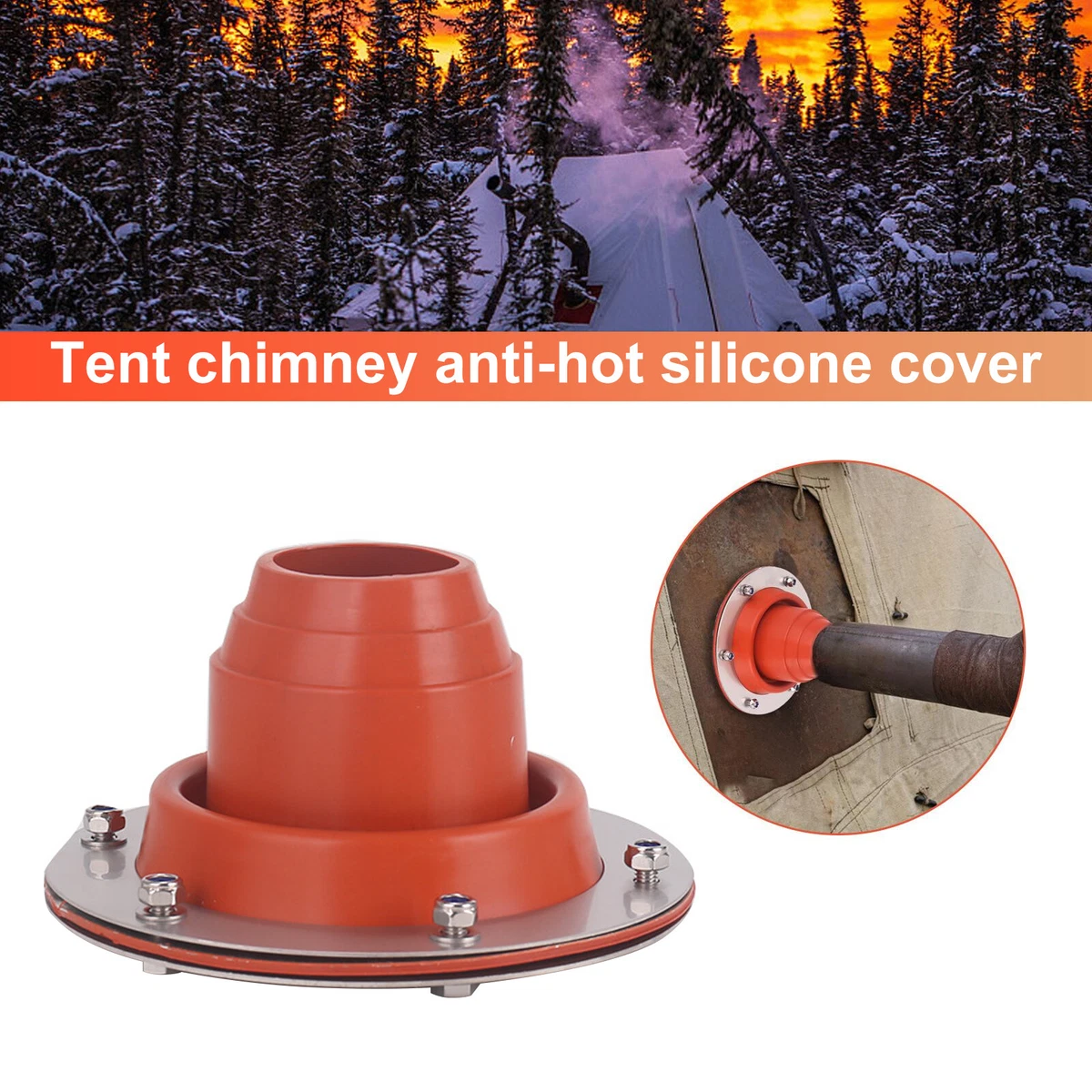 Bell Tent Stove Flashing Kit for Indoor Wood Burner Flue Pipe Camping  Fitting | eBay