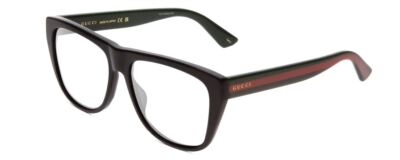 GUCCI GG0926S Designer Reading Glasses Gloss Black Red Stripe