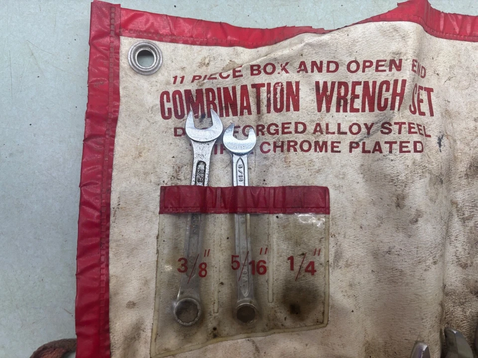 Juego de llaves combinadas GEDORE Tool 10 piezas SAE 5/16" - 1" con enrollable Foto 2 de 4