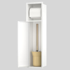 Toilet Paper Niche, Recessed Toilet Brush Holder with Cabinet, 304 Stainless Ste