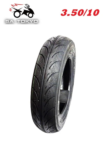 Motorcycle Scooter Tubeless Tire 3.50-10 Street Tire Front Rear Moped 10' Rim