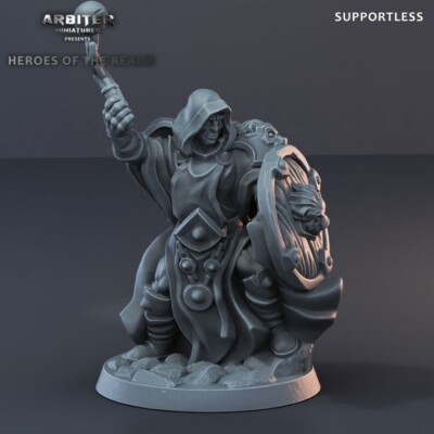 AKS3 Cleric - male-02  - DnD Tabletop Pathfinder Heroquest Miniature 28mm