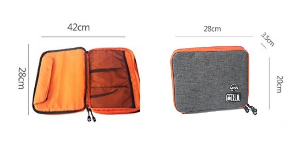 Double-Layer Electronics Organizer – Travel Digital Cable Bag Storage Case - Image 4 of 4