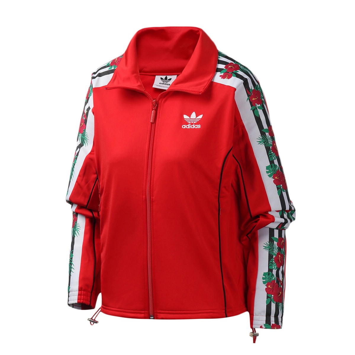 adidas Originals Women Floral Red Eh8726 Size M Track Top