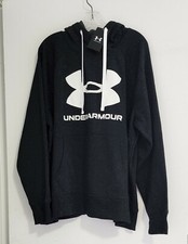 Under Armour Womens Plus Size UA Rival Fleece Logo Hoodie Black Sz 2X - NWT