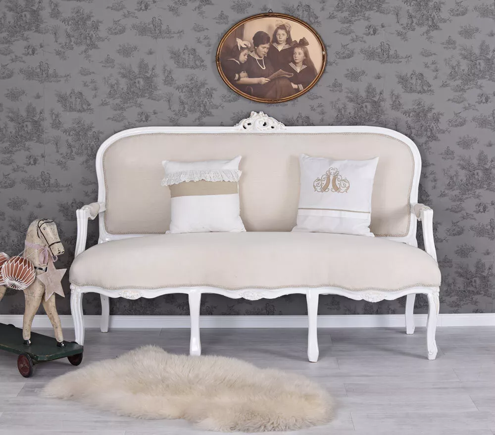 Vintage white sofa deals