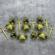 5pack Elf Knight Armor Set Gold Blocks Accessories for Minifigures LOTR CA6949