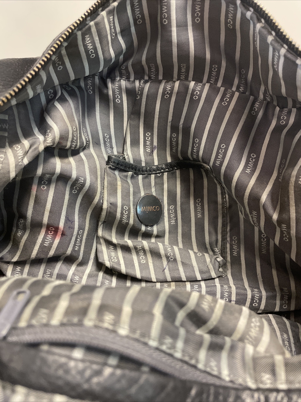 MIMCO Black Leather Shoulder Bag Handbag A8 eBay