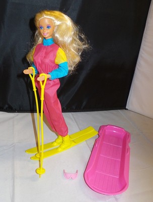 skiing barbie