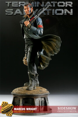 TERMINATOR : SALVATION - MARCUS WRIGHT EXCLUSIVE STATUE SIDESHOW - NO HOT TOYS