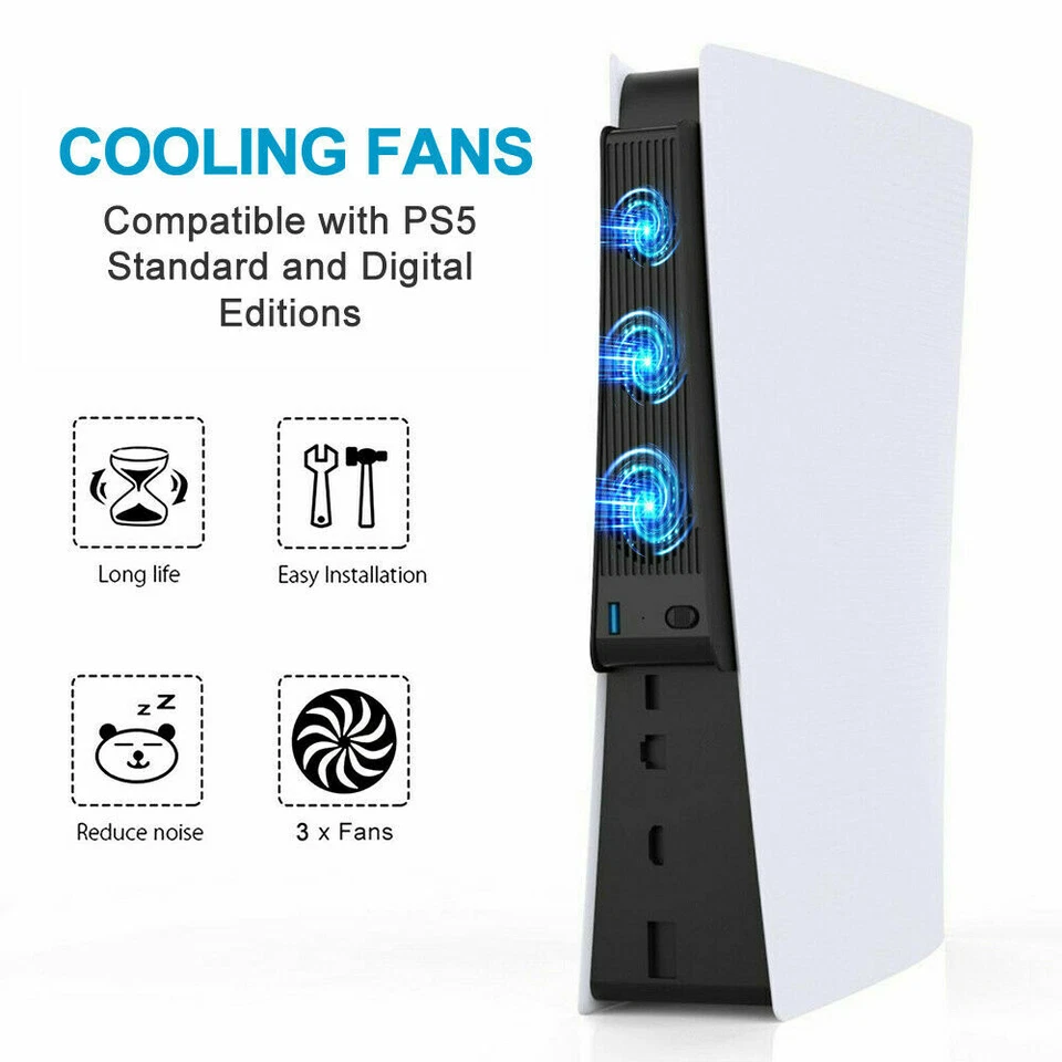 PS5  USB Cooling Fan Cooler for Digital & Standard Edition Consoles - Image 2 of 4
