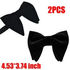 2PCS Oversized Bow Tie Velvet Bow tie Men Big Bow Tie Wedding Groom Party Wear