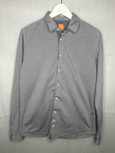 Hugo Boss Shirt Mens Large Orange Long Sleeve
