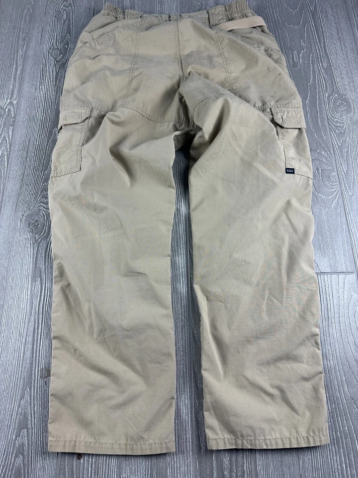 5.11 511 Tactical men's Pants Utility Cargo Size Large Tan 34x32 - Image 3 of 4